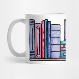 Watercolor Library Lovers Bookshelf one more chapter Mug